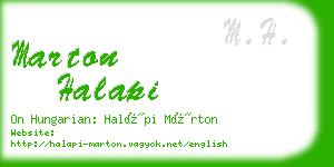 marton halapi business card